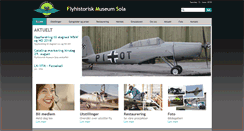 Desktop Screenshot of flymuseum-sola.no